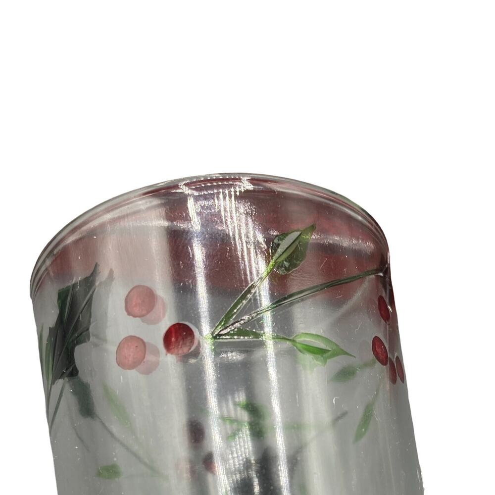 Christmas Pfaltzgraff Winterberry Votive Garden Candle Holders & Tray Set of 3 - Picture 2 of 5
